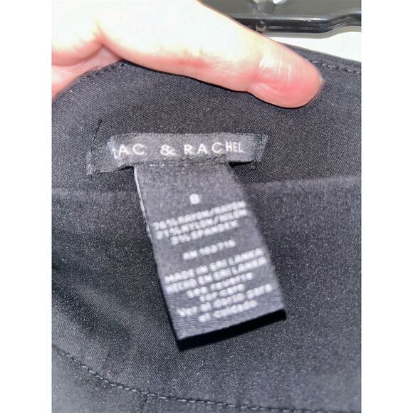 Zac & Rachel Women's Ankle Pants Black Size 8 Slim Fit Zip Pockets - Picture 2 of 6